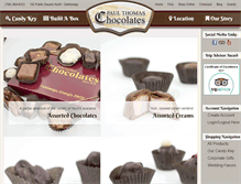 Tablet Screenshot of paulthomaschocolates.com